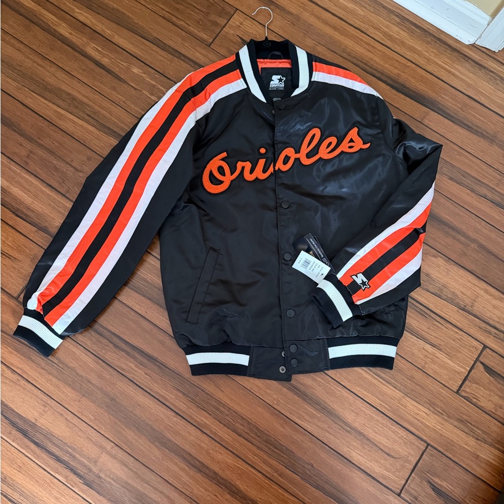 NWT STARTER Black Label Orioles Jacket Men’s large